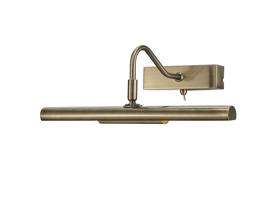 Abacus Dimmable Antique Brass Wall Lights Deco Picture Lights